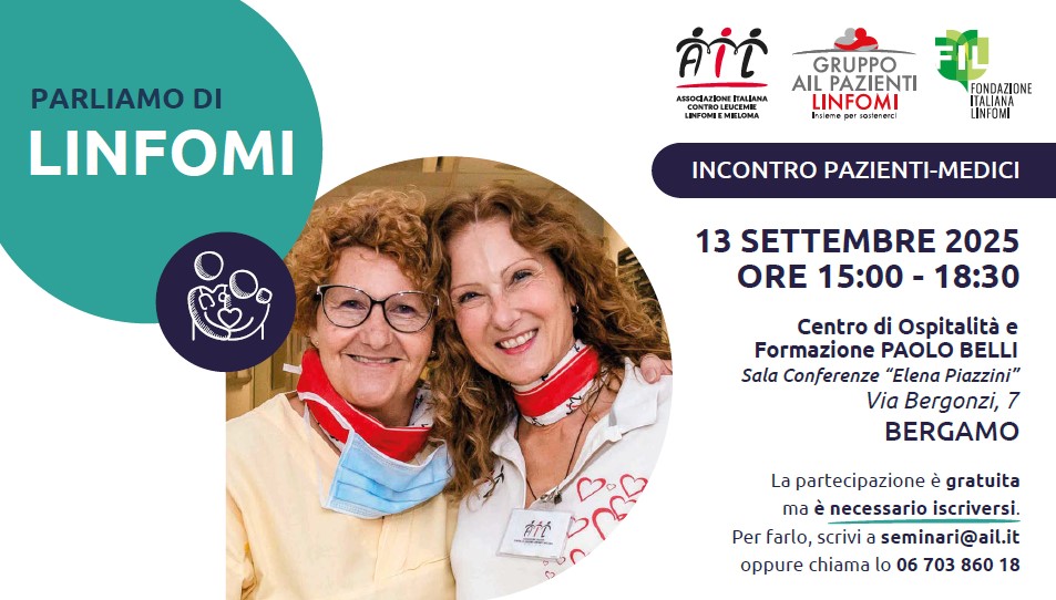 Seminario pazienti - medici a Bergamo: un confronto su linfomi, ruolo del caregiver e follow-up 1 seminario pazienti medici 2025